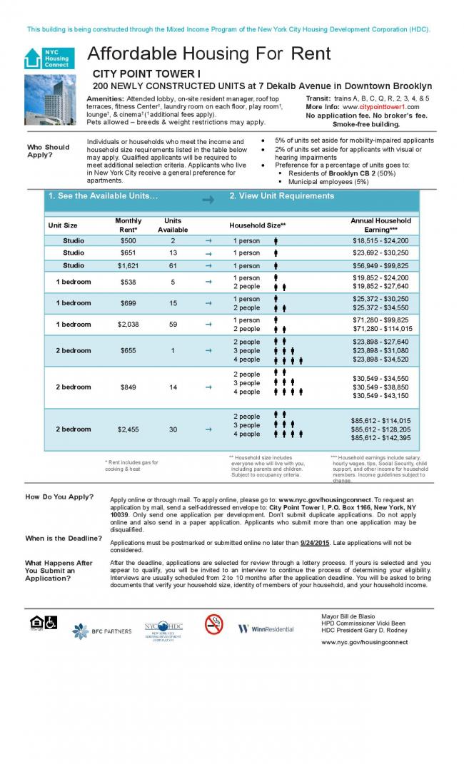 City Point Tower Lottery One-Pager