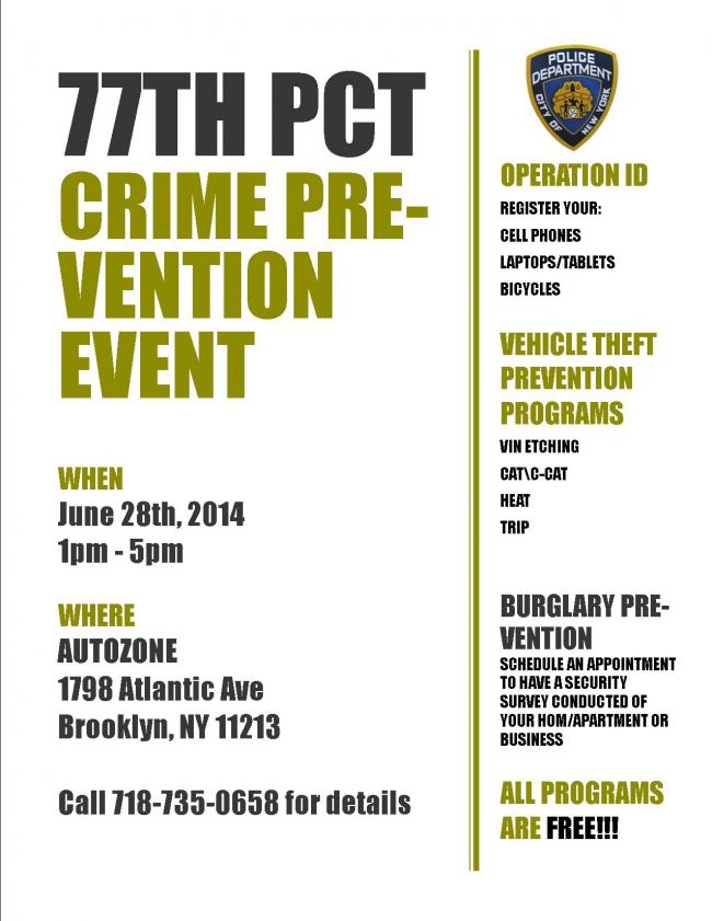 Crime Prevention June 28,2014 event